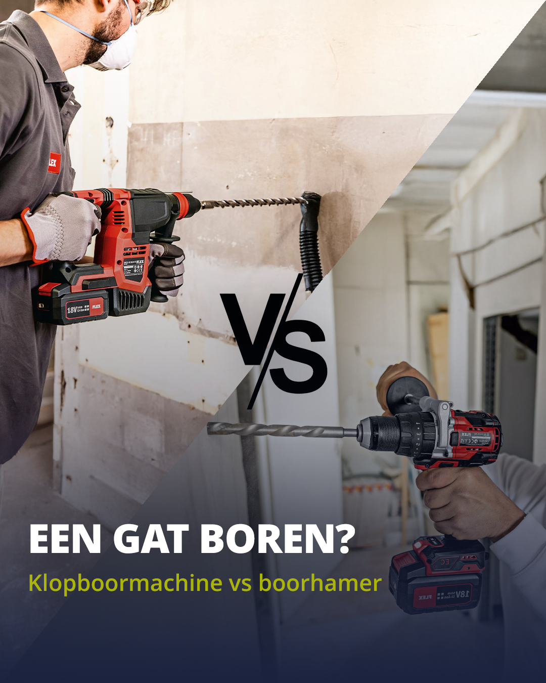 Klopboormachine of boorhamer: alle verschillen op een rij