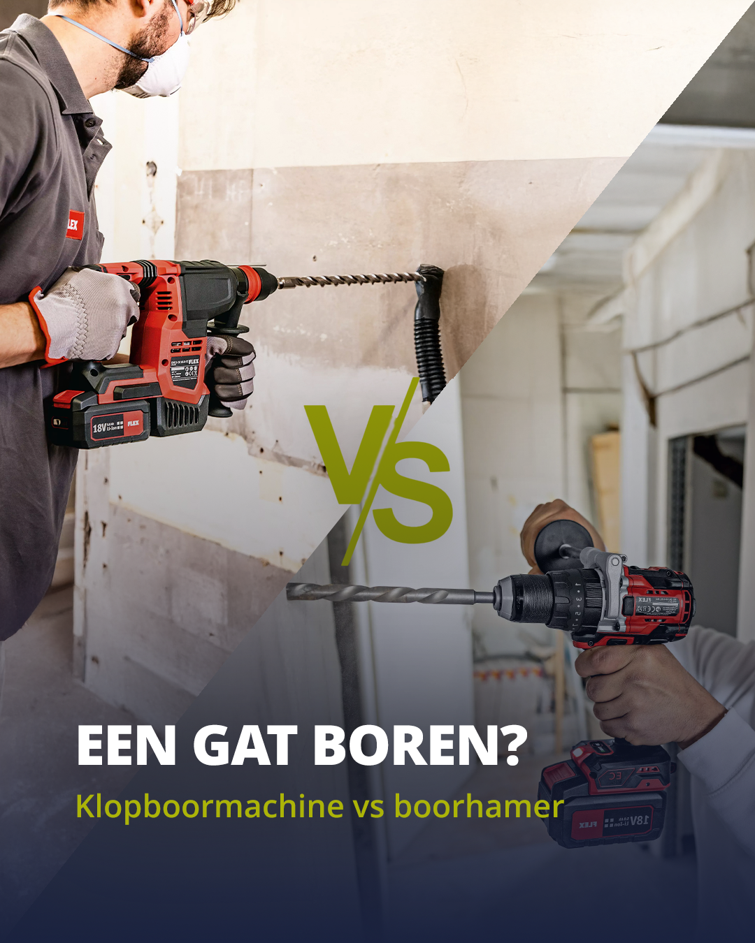 Klopboormachine of boorhamer: alle verschillen op een rij