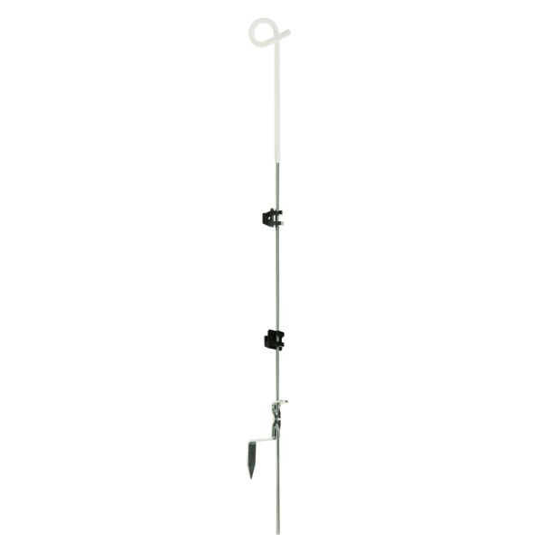 Koltec Afrastering Krulstaart paal - Ø6 x 105 cm - veerstaal - wit - 162-80165