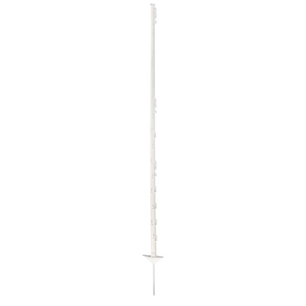 Koltec Afrastering paal - 154 cm - kunststof wit - 10 stuks - 162-80327-10