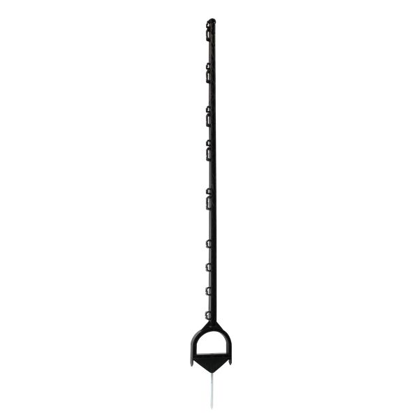 Koltec Afrastering stijgbeugelpaal - 160 cm - kunststof - zwart - 162-80333