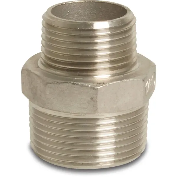 Profec Verloopnippel nr.245 - RVS - 16 bar - buitendraad x buitendraad
