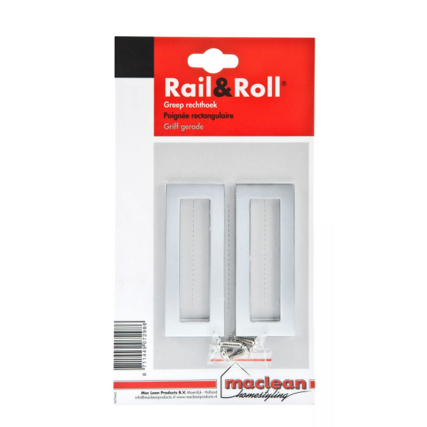 Mac Lean Rail & Roll handgreep ALU rechthoek pakket - 3070462