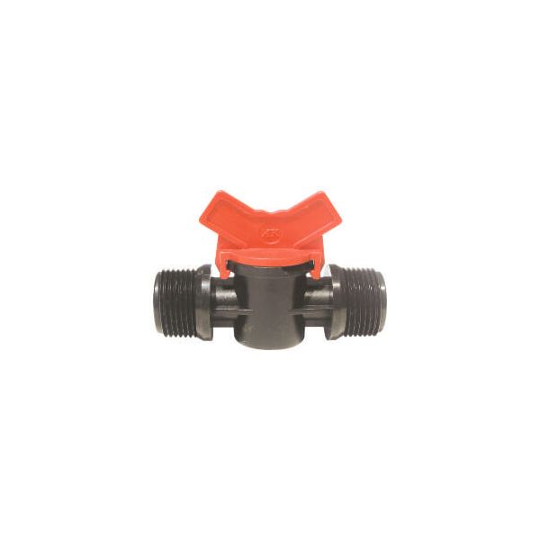 RainBird Druppelslang kogelkraan - 2x 3/4" buitendraad - zwart