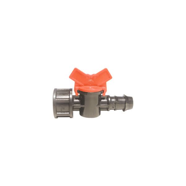 RainBird BF-62 Druppelslang kogelkraan - Ø16 mm klem x 3/4" binnendraad - zwart