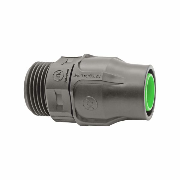 Druppelslang puntstuk - Ø16 mm x 1/2" buitendraad - zwart