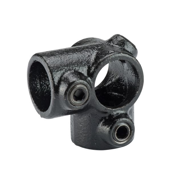 Mac Lean Koppelstuk hoek / kruis Ø42 mm - staal gegalvaniseerd zwart - 3400504