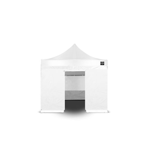 Grizzly GO-WORK Doorwerktent zijwand met ingang - 3 meter - wit - GOWZ3IW