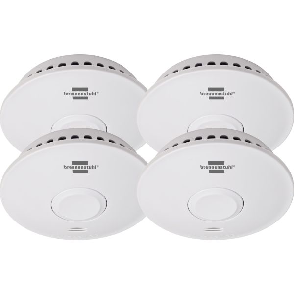 Brennenstuhl RM L 3101 rookmelder set - 4 stuks - 85dB - netwerkbaar - 1290210004