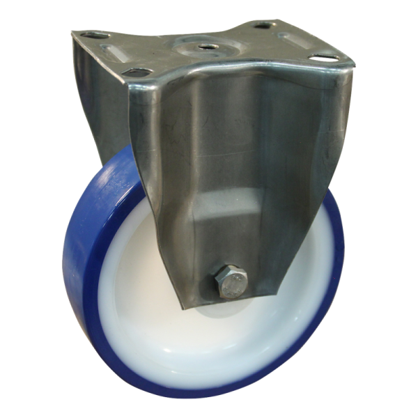 Novio serie 27-30 Bokwiel met plaatbevestiging - Ø100 mm - glijlager - PU/TPU - 327.101.306.001