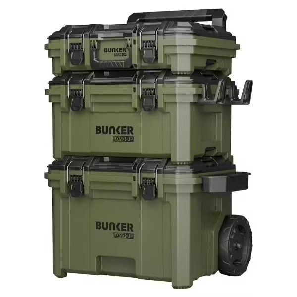 BUNKER Load-Up Verrijdbare opbergbox - 9 delig - groen - 31644