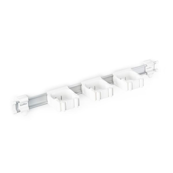Toolflex One Aluminium rail met 3 gereedschapshouders - 540 mm - Ø15-35 mm - wit