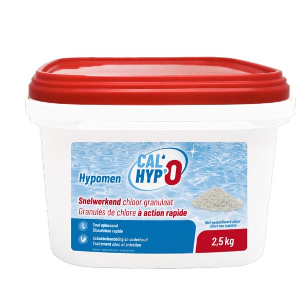 Cal&rsquo;Hypo Hypomen Snelwerkend chloor granulaat - 2,5 kg - 65289