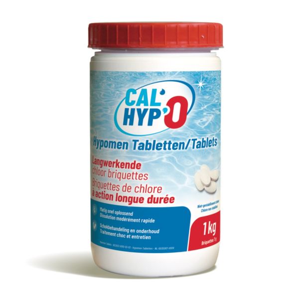 Cal&rsquo;Hypo Hypomen Tablets Chloor briquettes 7 gram - 1 kg - 65294