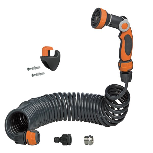 G.F. PLUS Spiraalslangset met wandhouder - 10 meter - GF80007233