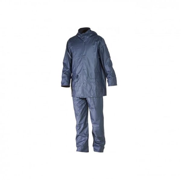 Proway Rain PWK-1530 Regenpak met capuchon - PU - navy