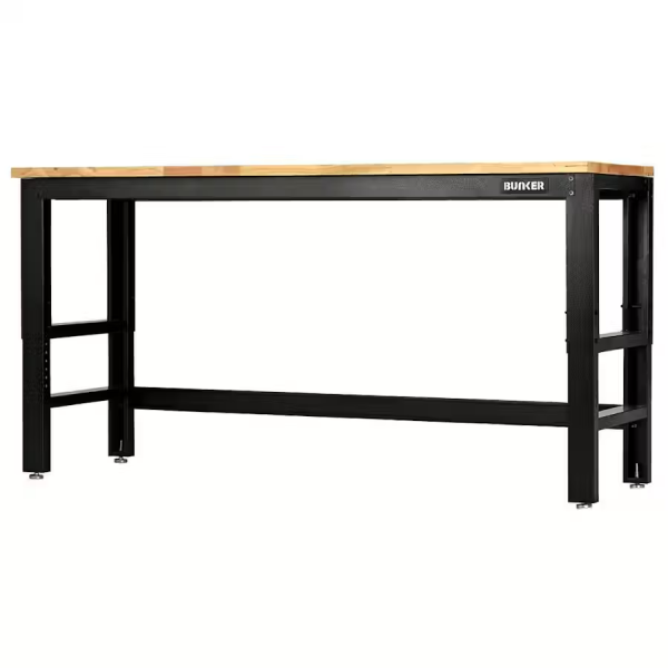 Bunker Werkbank in hoogte verstelbaar - houten werkblad - 183 cm - 28091