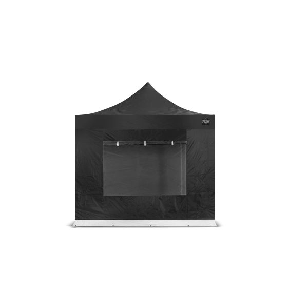 Grizzly GO-WORK Doorwerktent zijwand met raam - 3 meter - zwart - GOWZ3RZ
