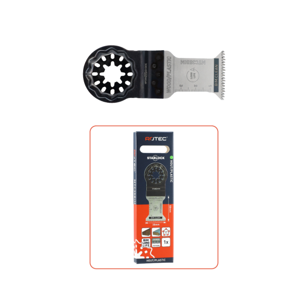 Rotec MTC35bi Invalzaagblad - 35x50 mm - Starlock - hardhout, kunststof en laminaat - BiMetaal