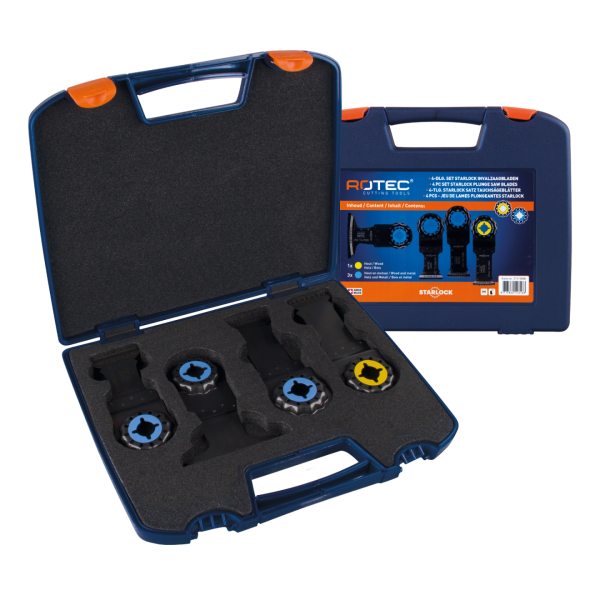 Rotec 519 Invalzaagblad set - hout en metaal - starlock - 4-delig - 519.9000