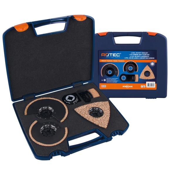 Rotec 519 Invalzaagblad set - met HM granulaat - starlock - 4-delig - 519.9010