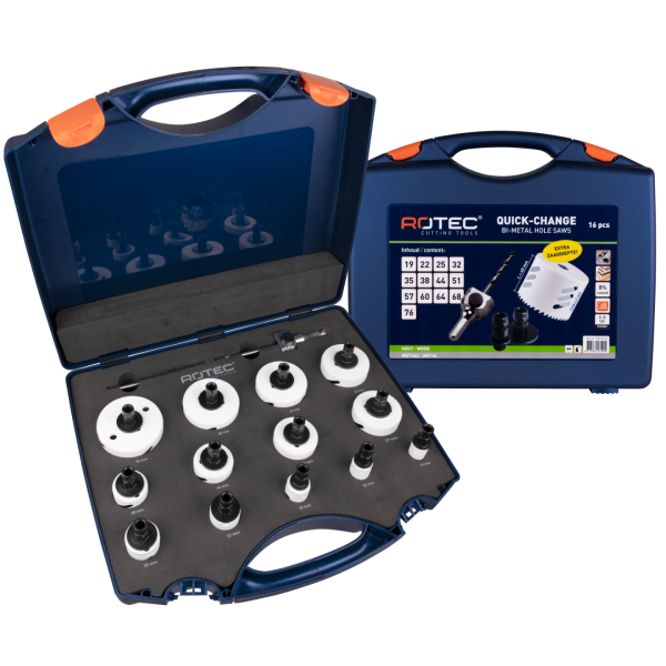 Rotec 533 BiM-Co Gatzagenset "Allround" met Quick-Change - 6-kant 11 mm - extra hoog - 13-delig - 533.9610