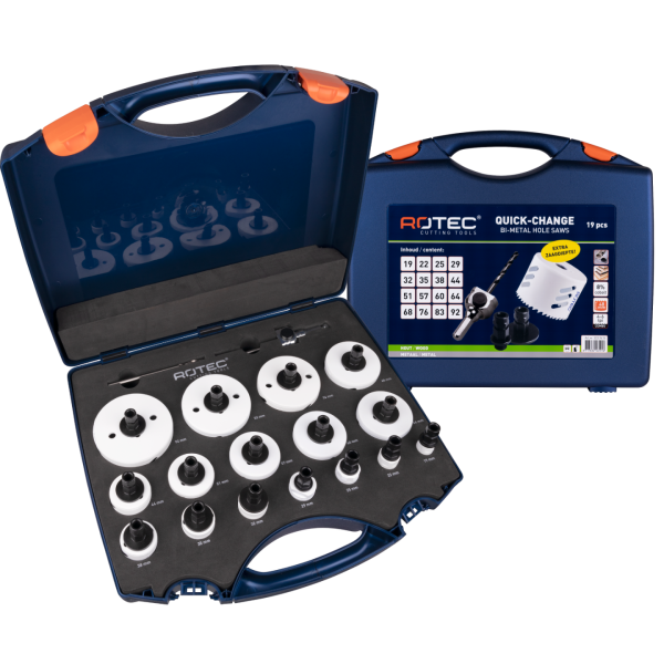 Rotec 533 BiM-Co Gatzagenset "MAX" met Quick-Change - 6-kant 11 mm - extra hoog - 19-delig - 533.9615