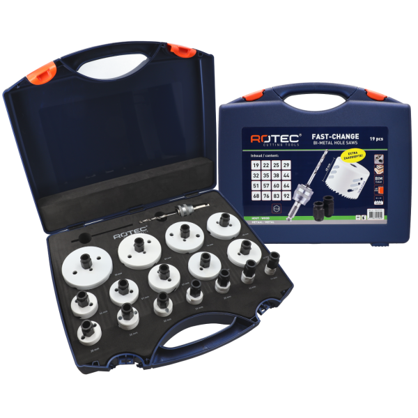 Rotec 533 BiM-Co Gatzagenset "MAX" met Fast-Change - 6-kant 11 mm - extra hoog - 19-delig - 533.9715