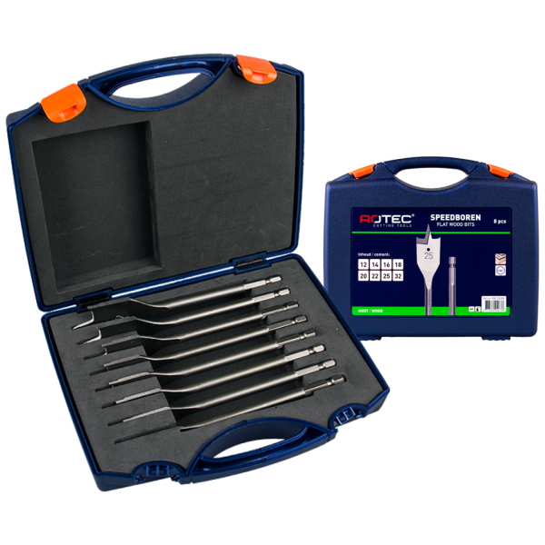 Rotec 230 Speedborenset - 8-delig - kunststof koffer - 900.1022K