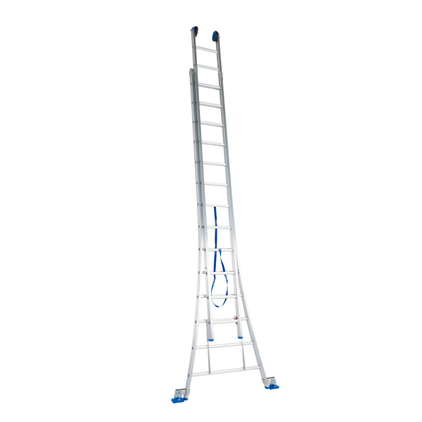 Solide CB14 Bouwladder - 2-delig - 2x14 sporten - open voet - ongecoat