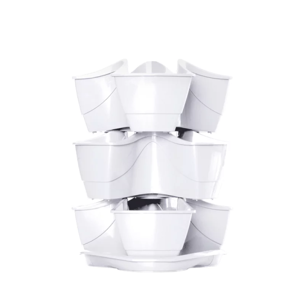 Prosperplast DKN3003-S449 Coubi Herbal bloempot / kruidenpot toren - 9 liter - wit