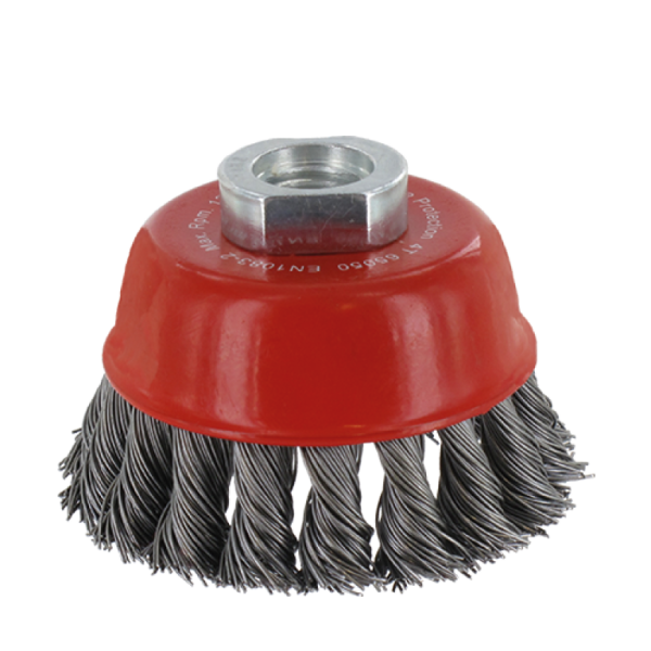 Rotec Komborstel - Ø65 mm - M14 - Getordeerd staaldraad