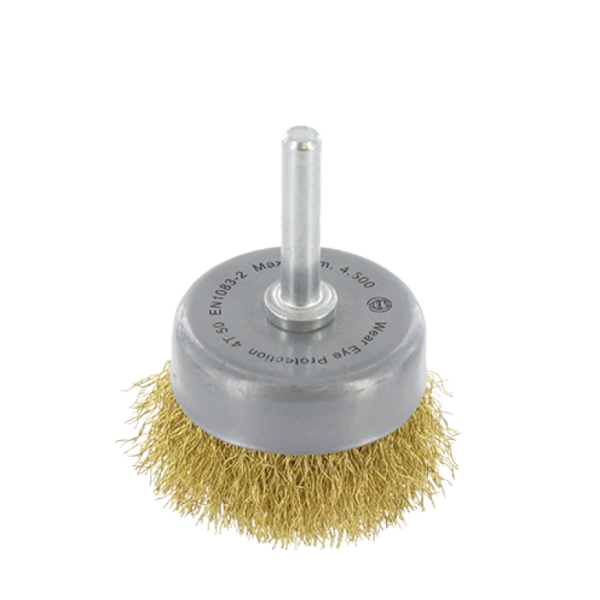 Rotec Komborstel - Ø50 mm - 6 mm - gegolfd messingdraad - 798.0365