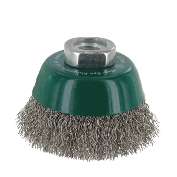 Rotec Komborstel - Ø60 mm - M14 - Gegolfd INOX- draad - 798.0105