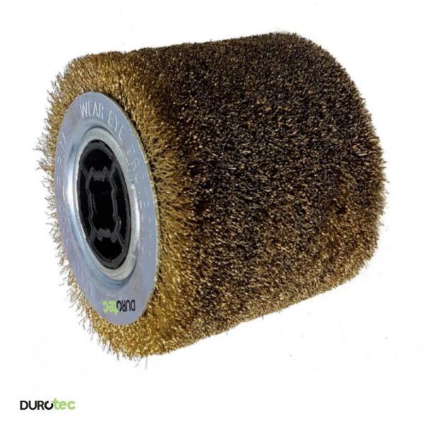 Durotec Duro-Mess Staalborstel voor WT100/800DE borstelmachine - 120x100 mm - messing - DUR-310108