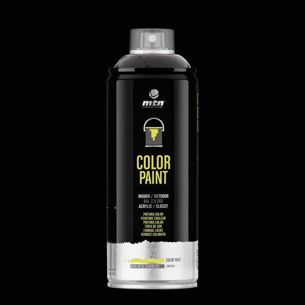 MTN WEPRO Acrylic spuitlak - zwart - zijdeglans - 400 ml