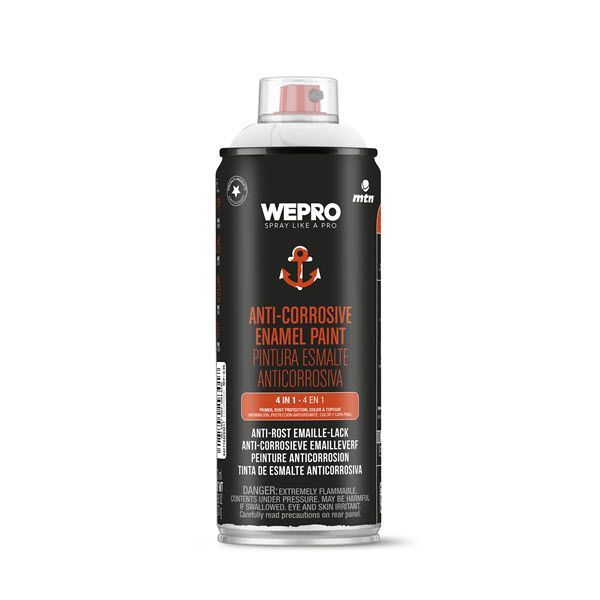 MTN WEPRO Anti-corrosie spuitlak - wit- RAL 9010 - hoogglans - 400 ml