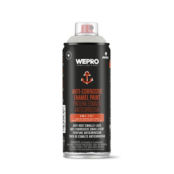 MTN WEPRO Anti-corrosie spuitlak - aluminium - RAL 9006 - hoogglans - 400 ml