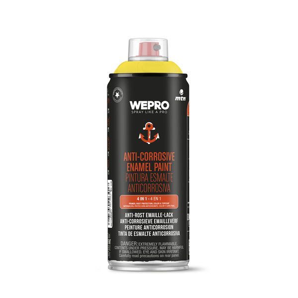 MTN WEPRO Anti-corrosie spuitlak - koolzaadgeel - RAL 1021 - hoogglans - 400 ml