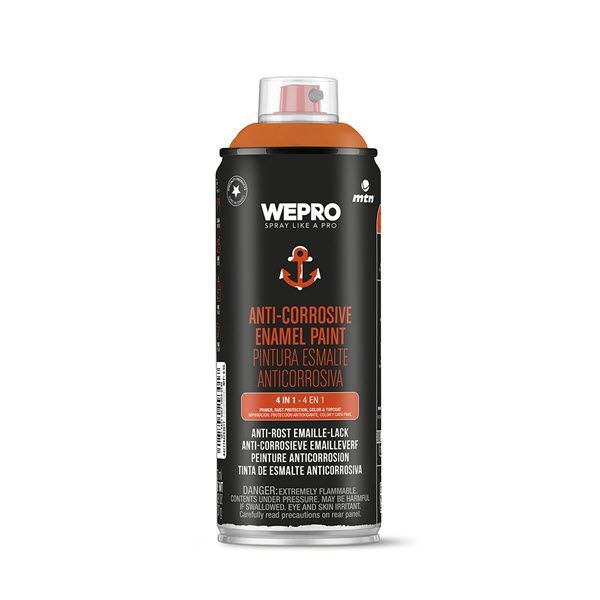 MTN WEPRO Anti-corrosie spuitlak - zuiver oranje - RAL 2004 - hoogglans - 400 ml