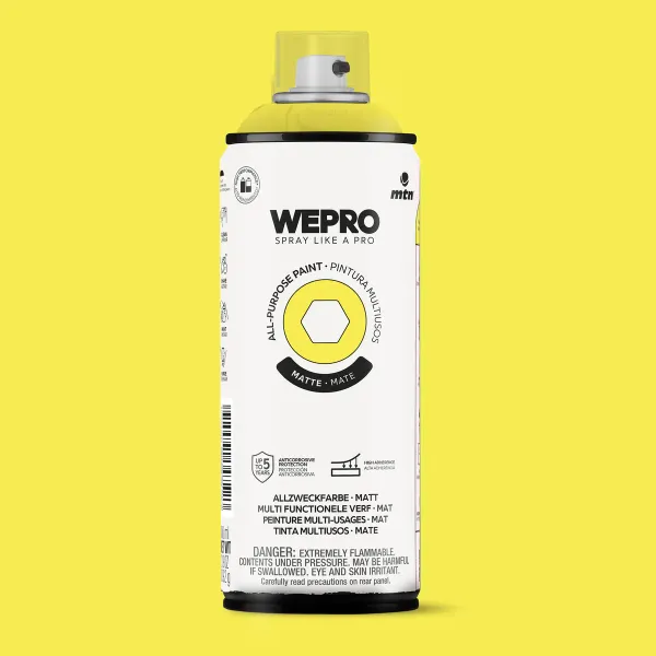 MTN WEPRO Universele spuitlak - fluor geel - mat - 400 ml