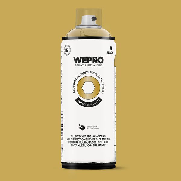 MTN WEPRO Universele spuitlak - goud - hoogglans - metallic - 400 ml