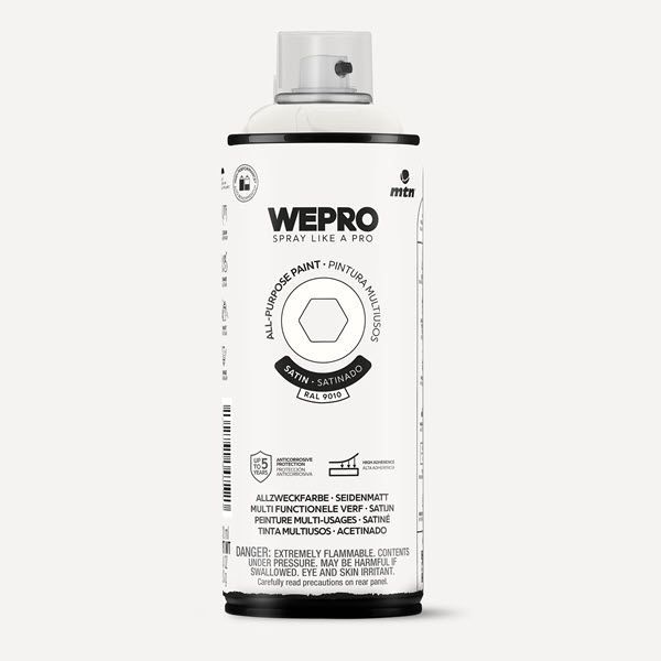 MTN WEPRO Universele spuitlak - wit - RAL 9010 - zijdeglans - 400 ml