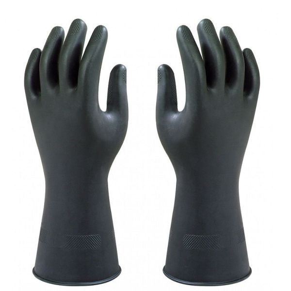 Ansell AlphaTec&reg; 87-118 handschoen - natuur rubber latex - zwart