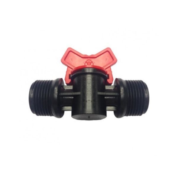 RainBird Druppelslang kogelkraan - 2x 3/4" buitendraad - zwart