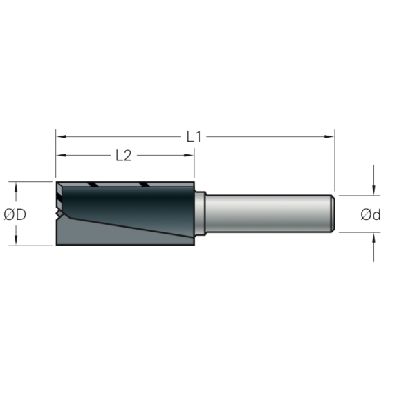 Stehle Hardmetalen groeffrees - Ø11 x 54 mm - met inboorsnede - 58502120