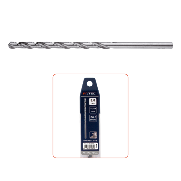 HEVU Metaalboor HSS-G silver-line - lang - Ø2 t/m Ø13 mm