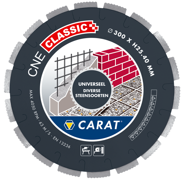 Carat CNE classic Diamantzaag voor natzagen - Ø350x25,4 mm - universeel