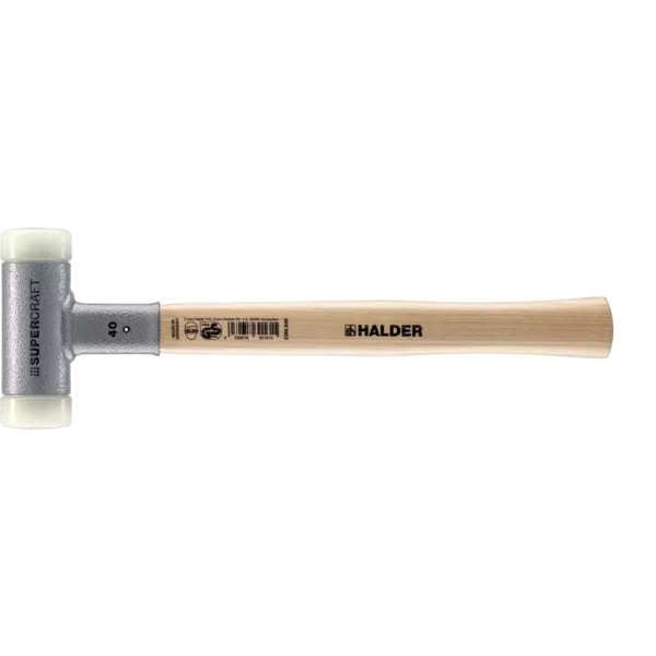 Halder Supercraft kunststof hamer terugslagvrij - Ø40 mm - nylon -  3366.040