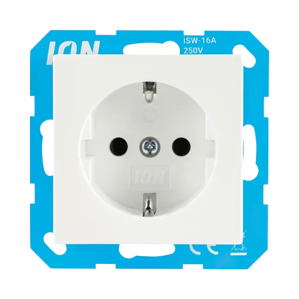 ION Wandcontactdoos RA V1/J1 - Mat Alpin Wit - 10.100.015